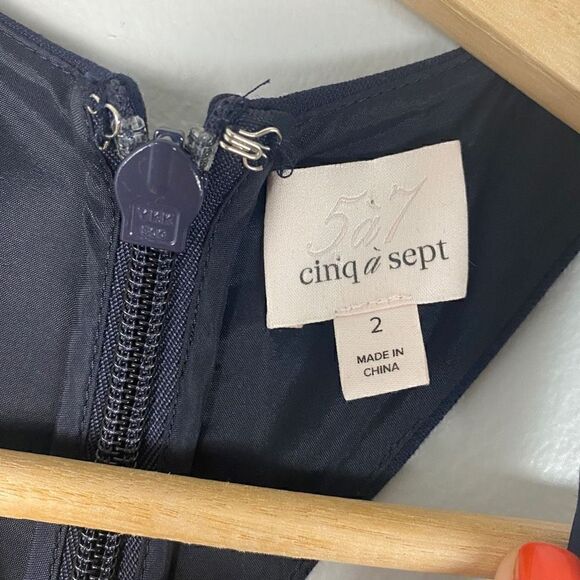 Cinq a Sept Dante fit & flare halter keyhole midi dress - Picture 7 of 15